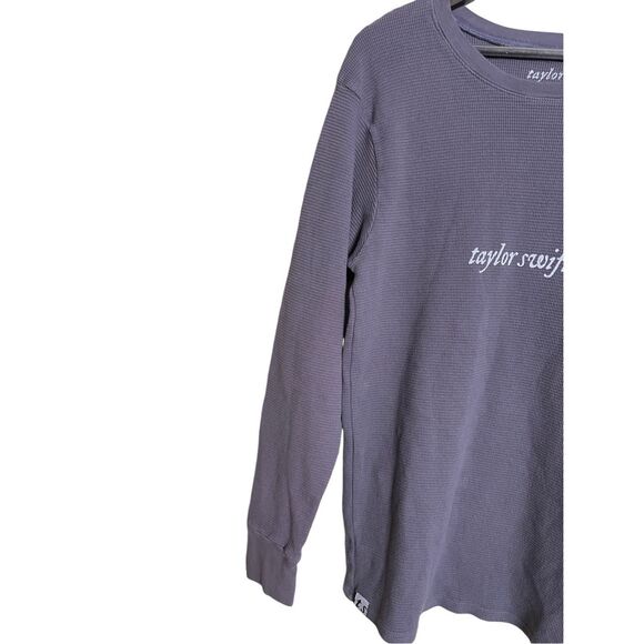 Taylor Swift Invisible String Crewneck Waffle Knit Long Sleeve Tee Womans Large - Picture 4 of 10
